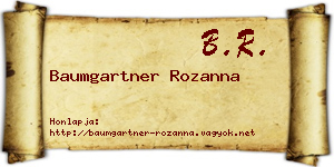 Baumgartner Rozanna névjegykártya